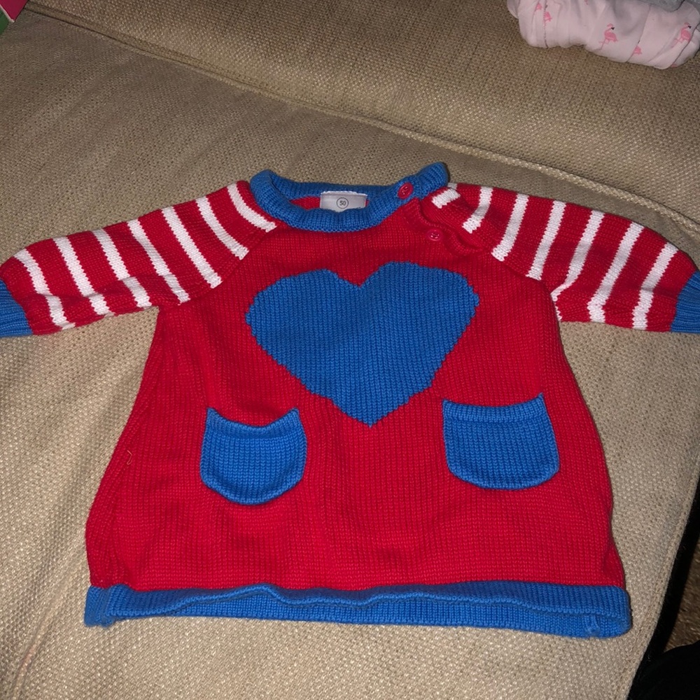Hanna Andersson sz 50 heart sweater. Great condtn